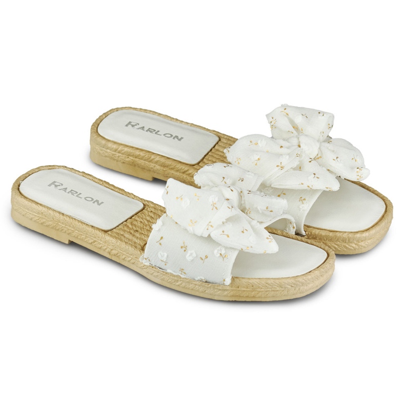 Női fehér papucs masnival 1