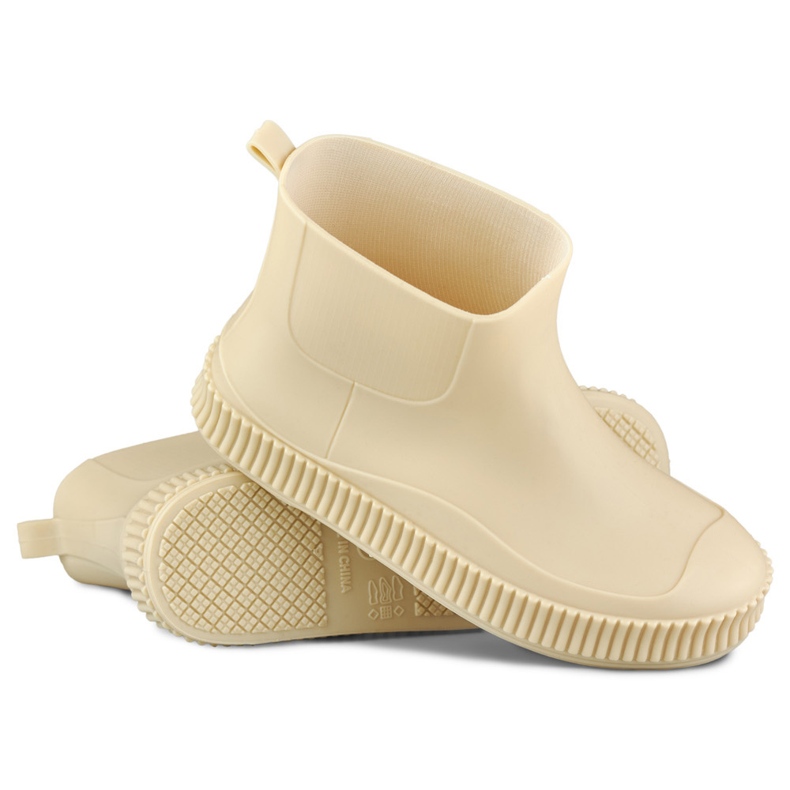 Matt bézs színű női esőcsizma 1