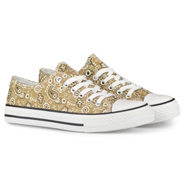 Bandana alacsony bézs színű tornacipő 1