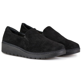 Kényelmes női velúr fekete cipő 1