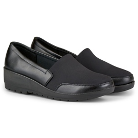 Rugalmas fekete női cipő 2