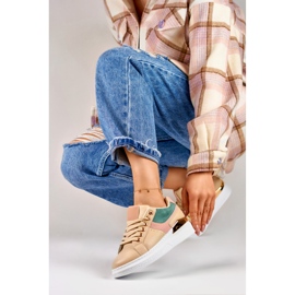 Női tornacipők az Eliza platformon bézs 1