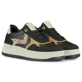 Lara fekete női tornacipő 2