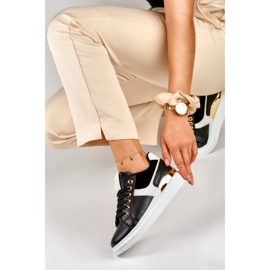 Fekete-fehér női tornacipők az Eliza platformon 1