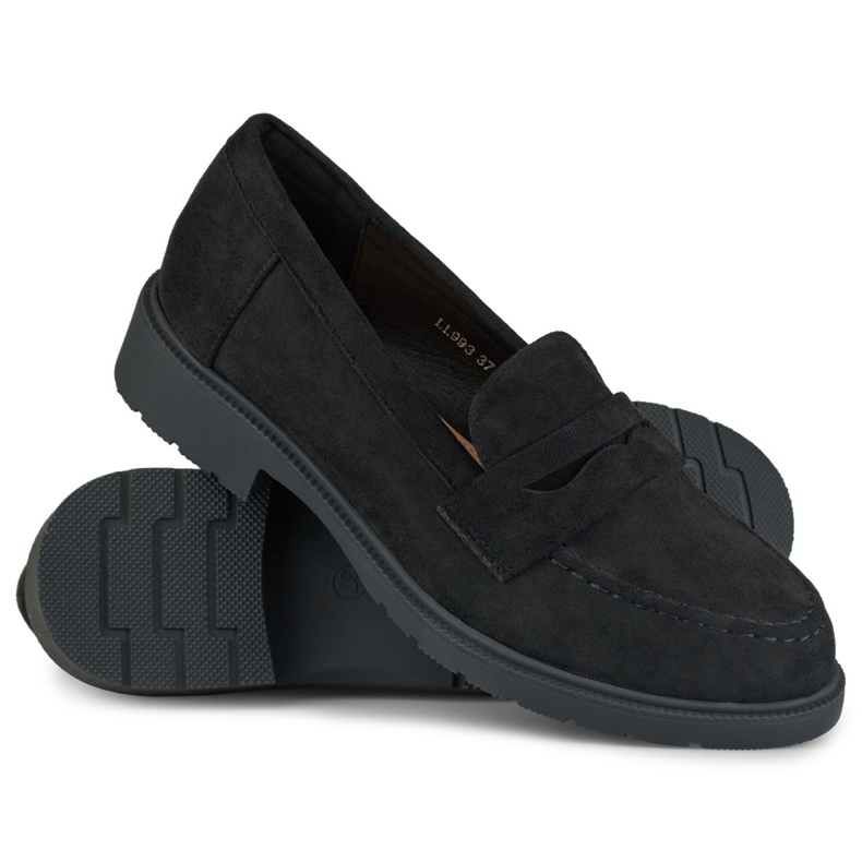 Fekete klasszikus velúr női cipő 1