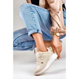 Női bézs színű alkalmi sportcipő 1