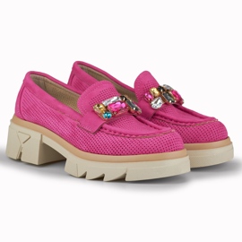 Rózsaszín naplopók díszkövekkel 2