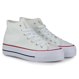 Női fehér tornacipő a boka felett 1