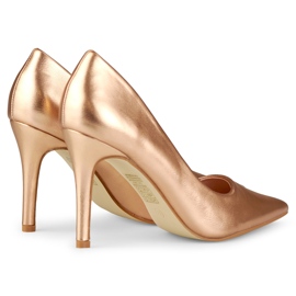 Arany klasszikus tűk eco-bőrből aranysárga 1