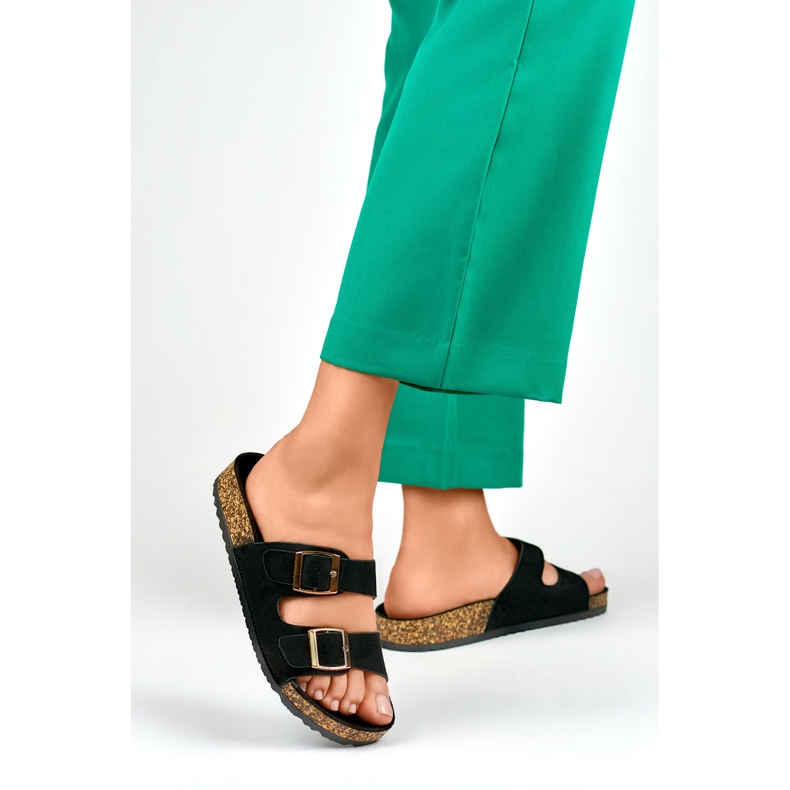 Fekete papucs parafa talpon 1