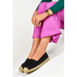 Női klasszikus fekete espadrillek 1