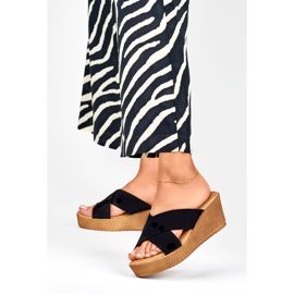 Női fekete ékpapucs 2 Női fekete ékpapucs 2