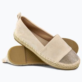 Női bézs espadrillek flitteres orrral 1 Női bézs espadrillek flitteres orrral 1