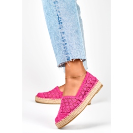 Női csipke rózsaszín espadrillák 2 Női csipke rózsaszín espadrillák 2