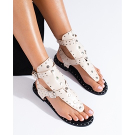 Shelovet bézs színű gladiátor papucsok fúvókákkal 1