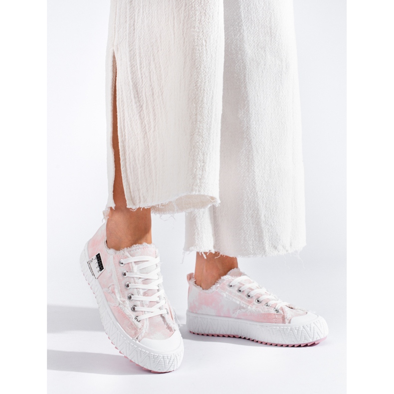 Shelovet rózsaszín platform tornacipő 1