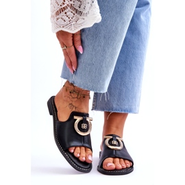 Bőr Papucs Kényelmes Cipők S.Barski KV-2775-32 Fekete 1