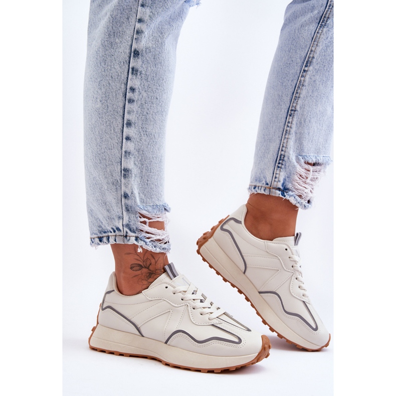 FJ1 Női sportcipők Bézs Faro fehér 2