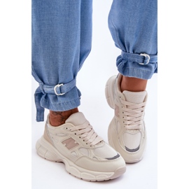 FG2 Divatos női hálós sportcipők bézs színű Velence 1