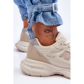 FG2 Divatos női hálós sportcipők bézs színű Velence 2