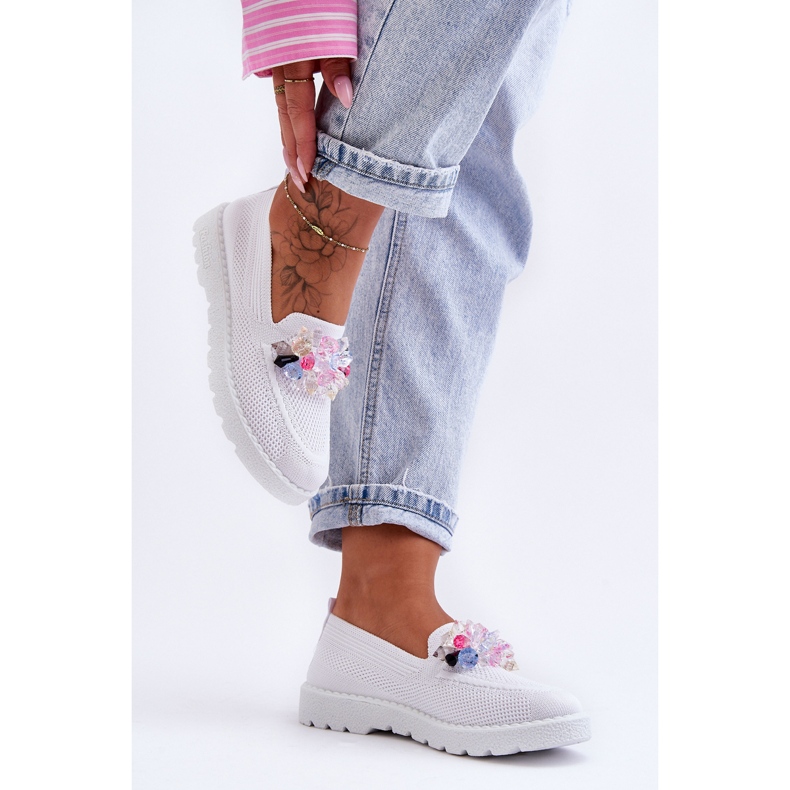 PM1 Felbújós női tornacipő fehér Taylor díszítéssel 2