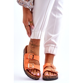 Női slip-on papucs parafa talppal, narancssárga 1 Női slip-on papucs parafa talppal, narancssárga 1