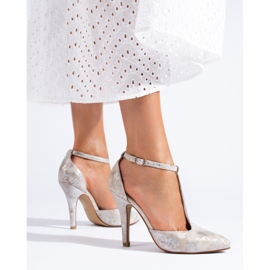 Shelovet ezüst magassarkú pumpák 1