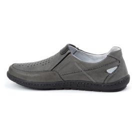 Olivier Szürke férfi bőrcipők nyárra 602 1