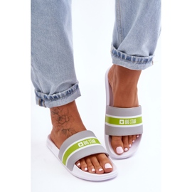 Világos hab papucs Big Star JJ274647 fehér-szürke 1