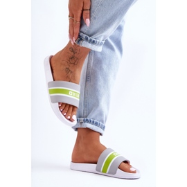 Világos hab papucs Big Star JJ274647 fehér-szürke 2