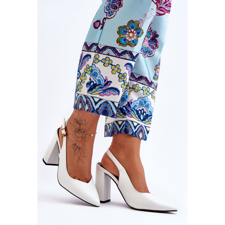 Klasszikus Peep Toe Pumps White My Love fehér 2