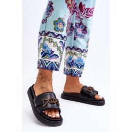 Női szandál díszítéssel Fekete Verso 1