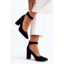 Velúr Elegant Pumps Fekete Gloria 2