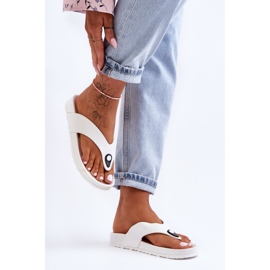 Női platform papucs fehér Bellitta 1