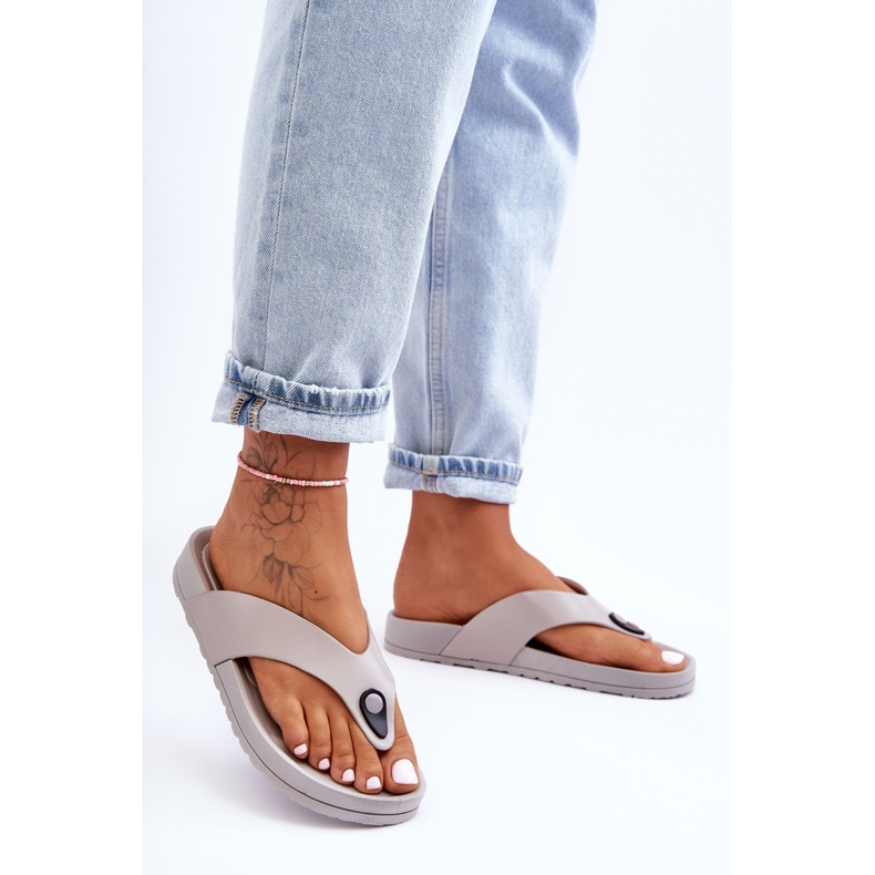 Női platform papucsok, szürke Bellitta 1