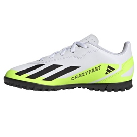 Adidas X Crazyfast.4 Tf Jr IE4066 focicipő fehér fehér 1 Adidas X Crazyfast.4 Tf Jr IE4066 focicipő fehér fehér 1