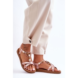 PG1 Női díszített csillogó szandál Pink Midol rózsaszín 1