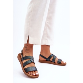 PG1 Női fényes szandál sötétzöld Catalia 1