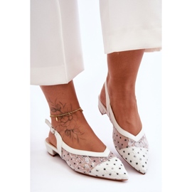 PG1 Női pöttyös balerina White Adore fehér 2