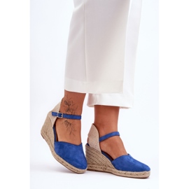 PG1 Suede Wedge Sandals Blue Selfoss kék 1