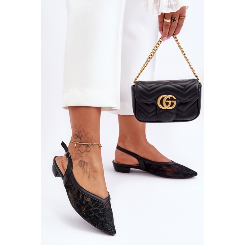 PG1 Női Virág Balerina Fekete Adore 1