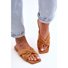 Camel Vanilla Sky női velúr papucs barna 1