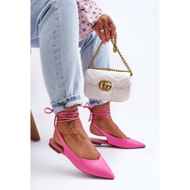 PG1 Női nyakkendős balerinák, rózsaszín Lilly Ann 2