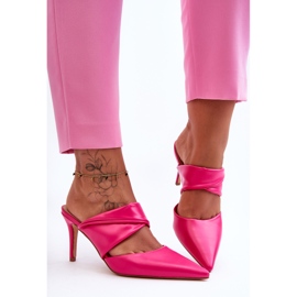 Fuchsia Aveline bőr papucs rózsaszín 1