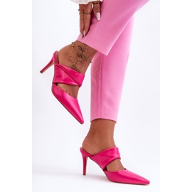 Fuchsia Aveline bőr papucs rózsaszín 2