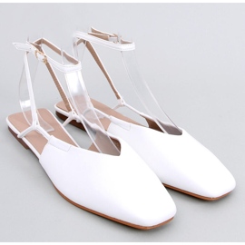 Nyitott sarkú balerinák a Gianna White-tól fehér 1 Nyitott sarkú balerinák a Gianna White-tól fehér 1