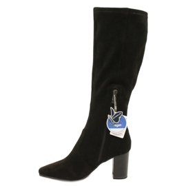 Női fekete sztreccs csizma Caprice 9-25520-41 044 fekete térdcsizma 1