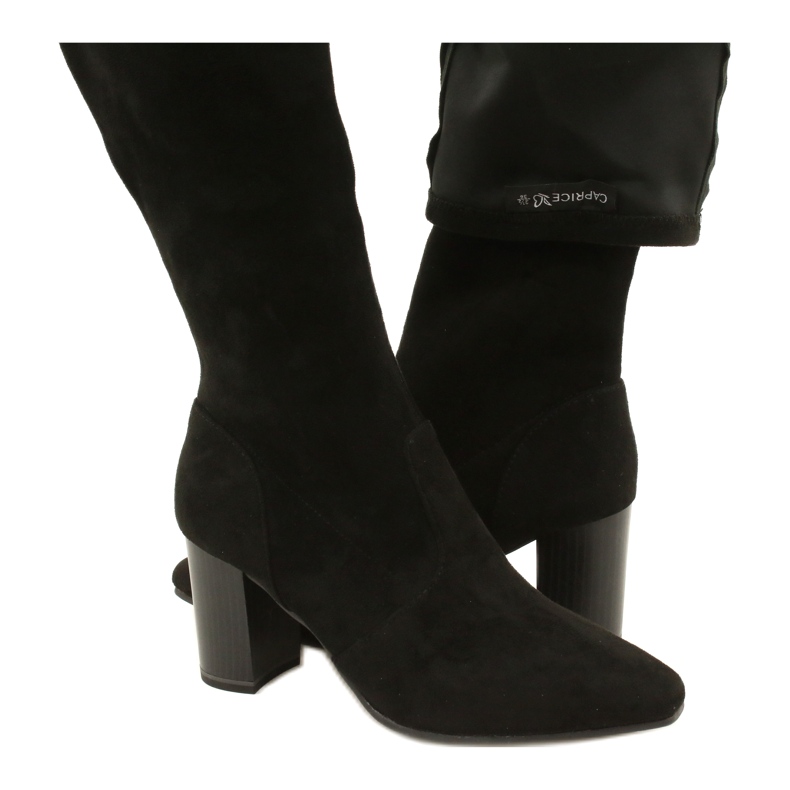 Női fekete sztreccs csizma Caprice 9-25520-41 044 fekete térdcsizma 5