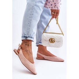 PS1 Kenra női rózsaszín velúr balerinák 1