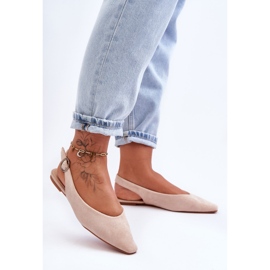 PS1 Kenra női bézs velúr balerinák 1